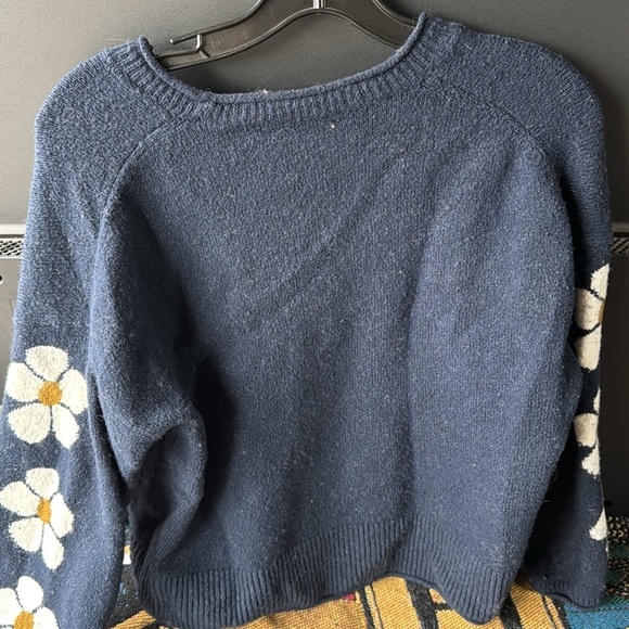 Madewell Blue Flower Sweater - M - Picture 6 of 7